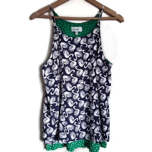 Anthropologie Tops - NEW anthropologie porridge swan layer swing tank